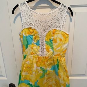 Yellow Print Lilly Pulitzer Dress